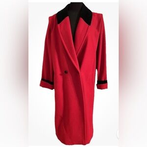 Plus Size Elegant Red Women's Coat